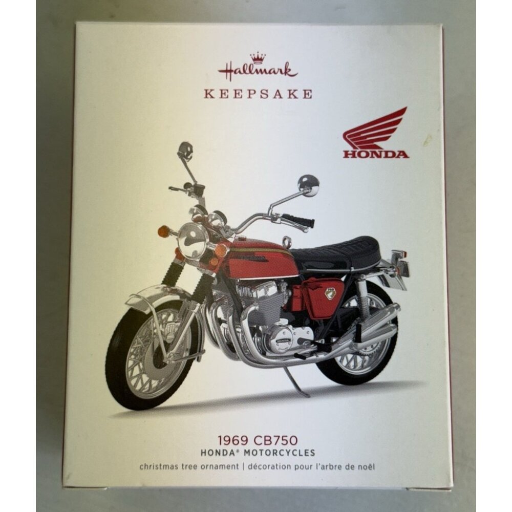 Hallmark 1969 CB750 Red Honda Motorcycles Christmas Tree Ornament Metal 2018 NEW